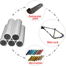 Round Aluminium Extrusion Seamless Pipe Tube Aluminum  Profile For  Bicycle Frame